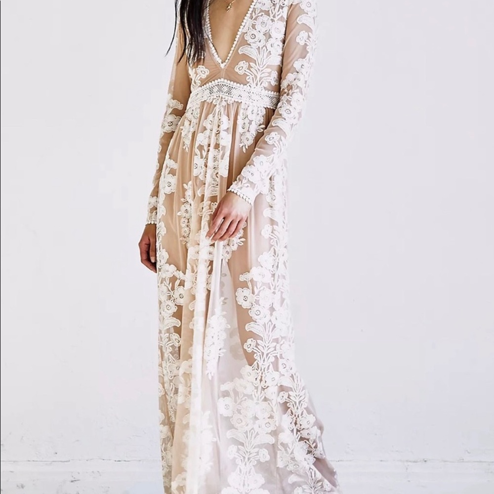 For Love & Lemons white lace dress